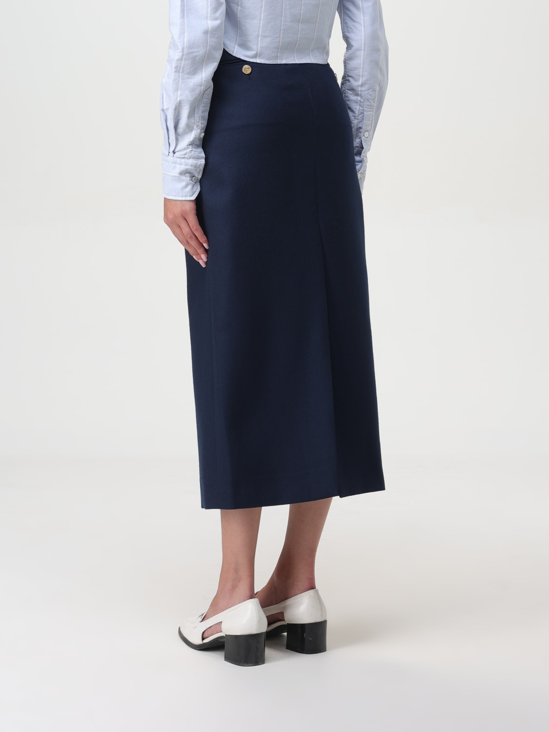 Giglio Gonna Midi In Lana Thom Browne