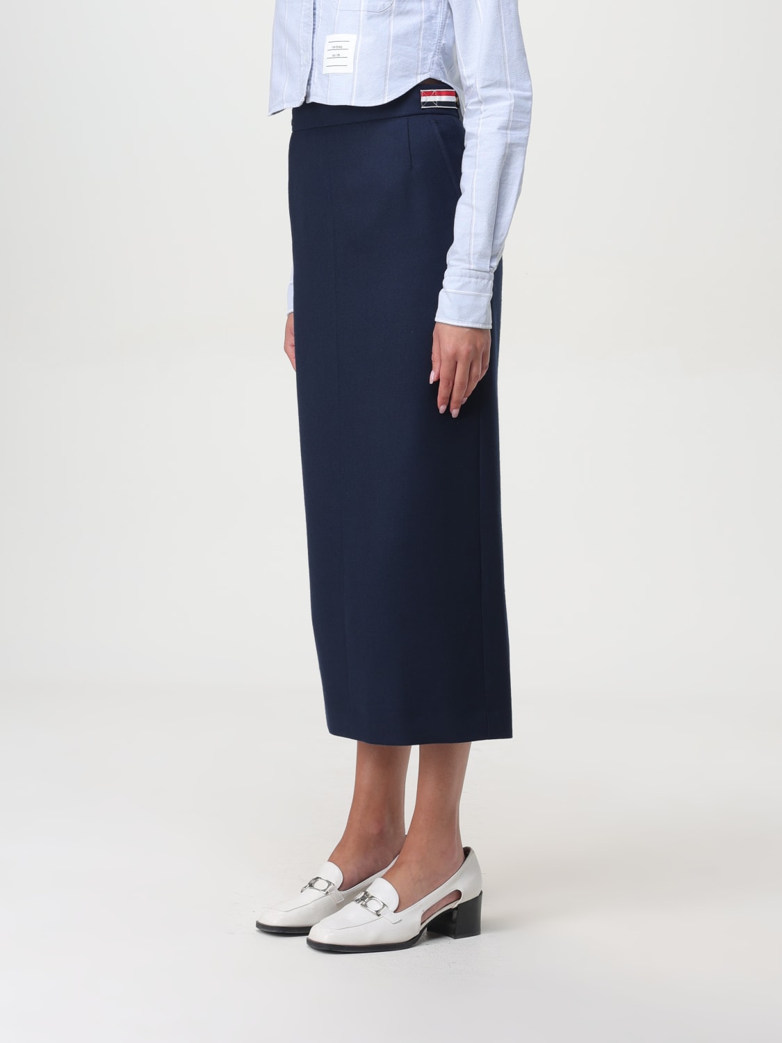 Giglio Gonna Midi In Lana Thom Browne