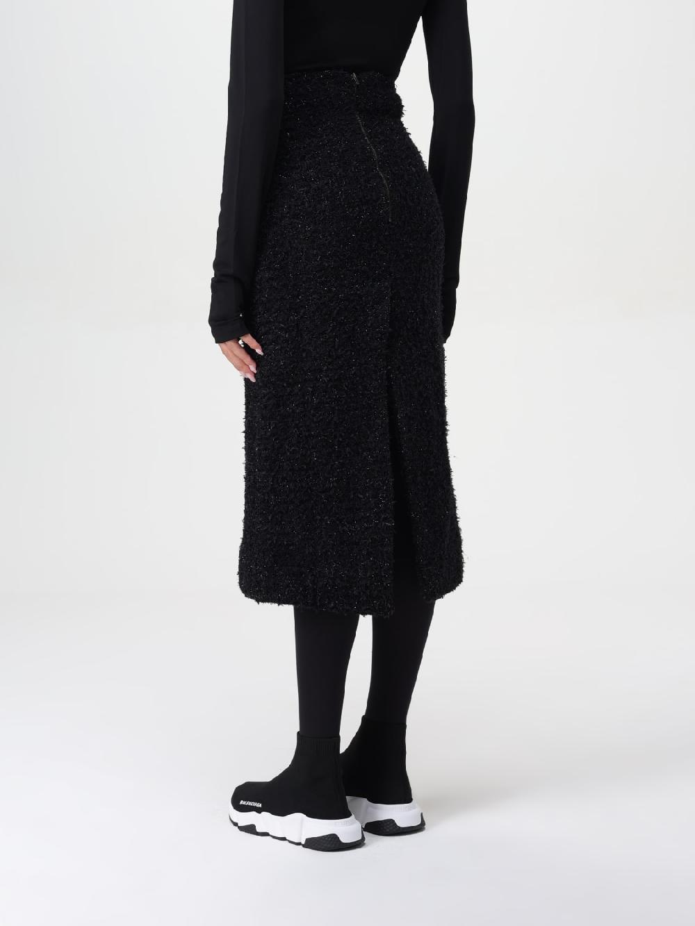 Giglio Gonna Midi In Tweed Balenciaga