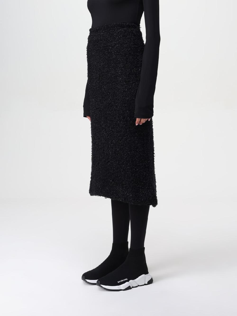 Giglio Gonna Midi In Tweed Balenciaga