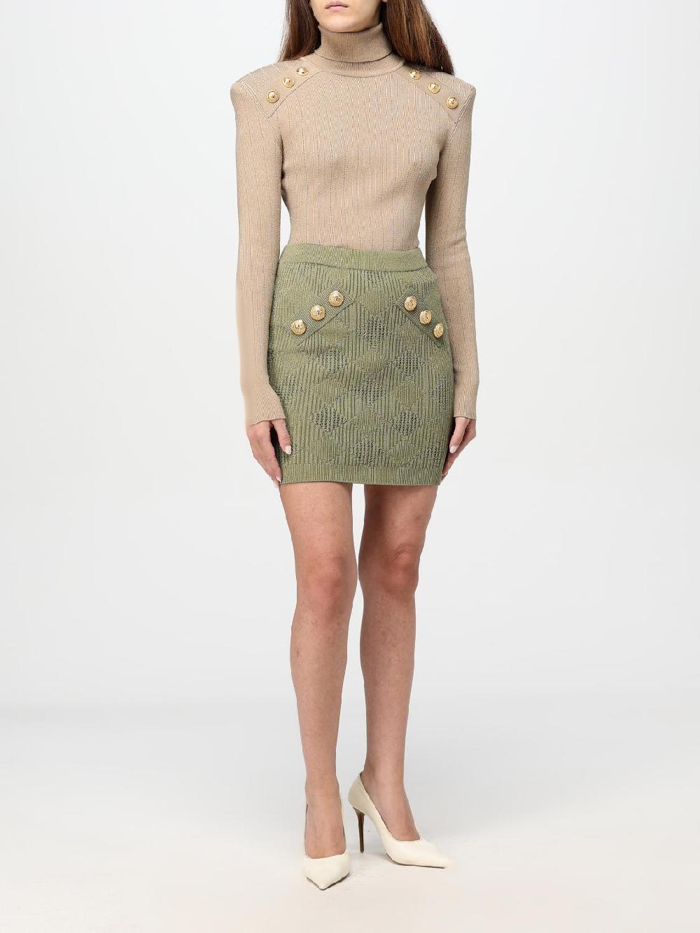 Giglio Gonna Mini Balmain In Viscosa Stretch