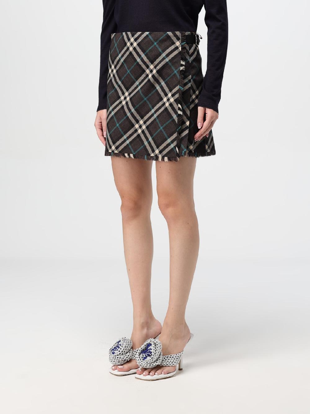 Giglio Gonna Mini Burberry In Misto Lana