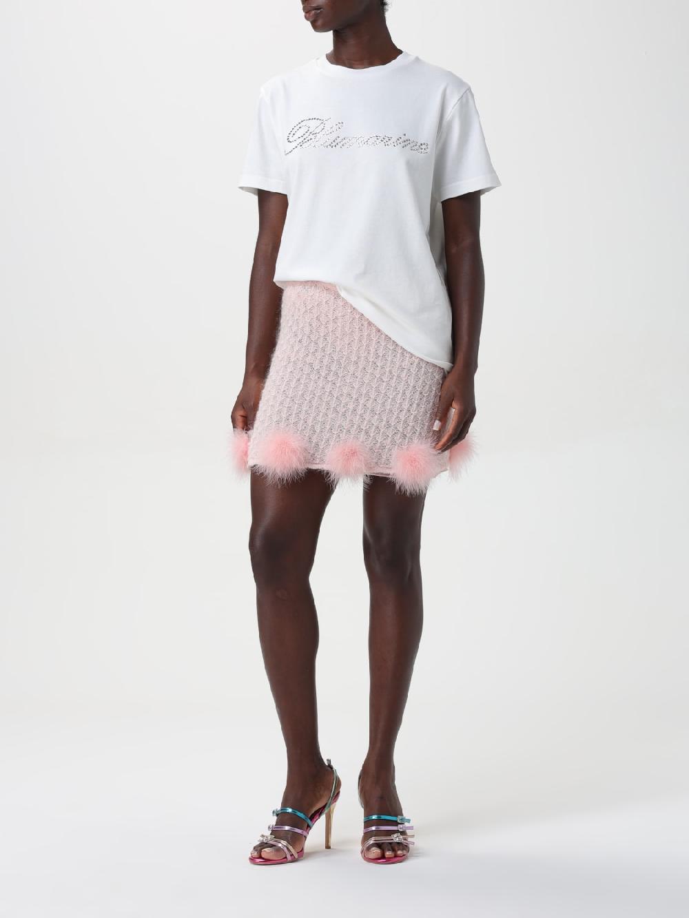 Giglio Gonna Mini Con Pompon Blumarine