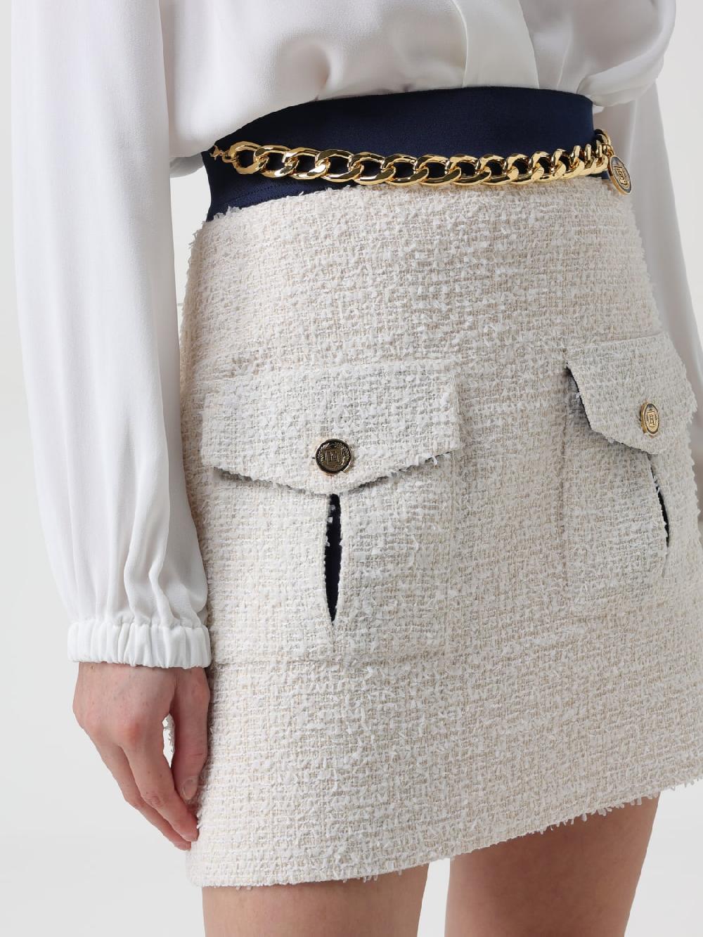 Giglio Gonna Mini Elisabetta Franchi In Tweed