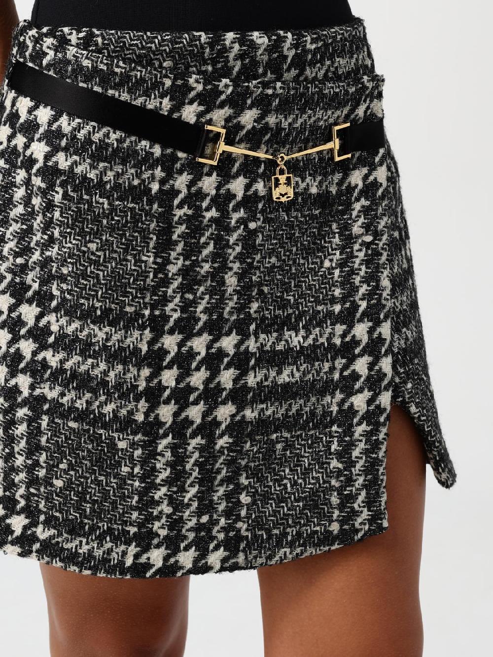 Giglio Gonna Mini Elisabetta Franchi In Tweed