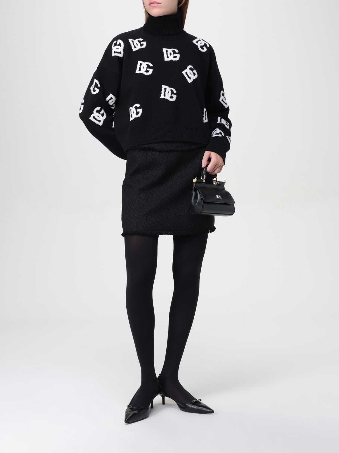 Giglio Gonna Mini In Tweed Dolce & Gabbana