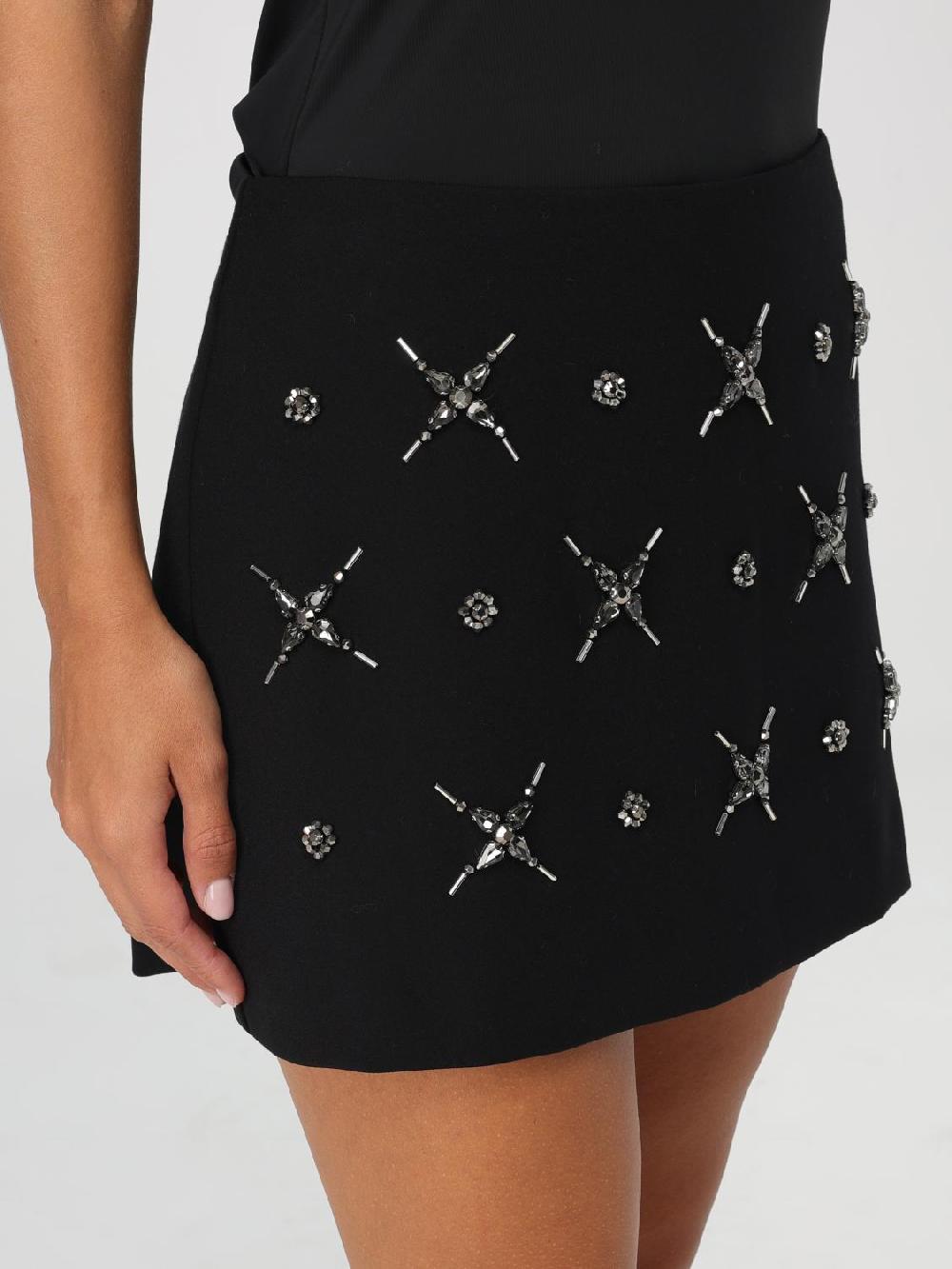 Giglio Gonna Mini Pinko In Maglia Con Strass