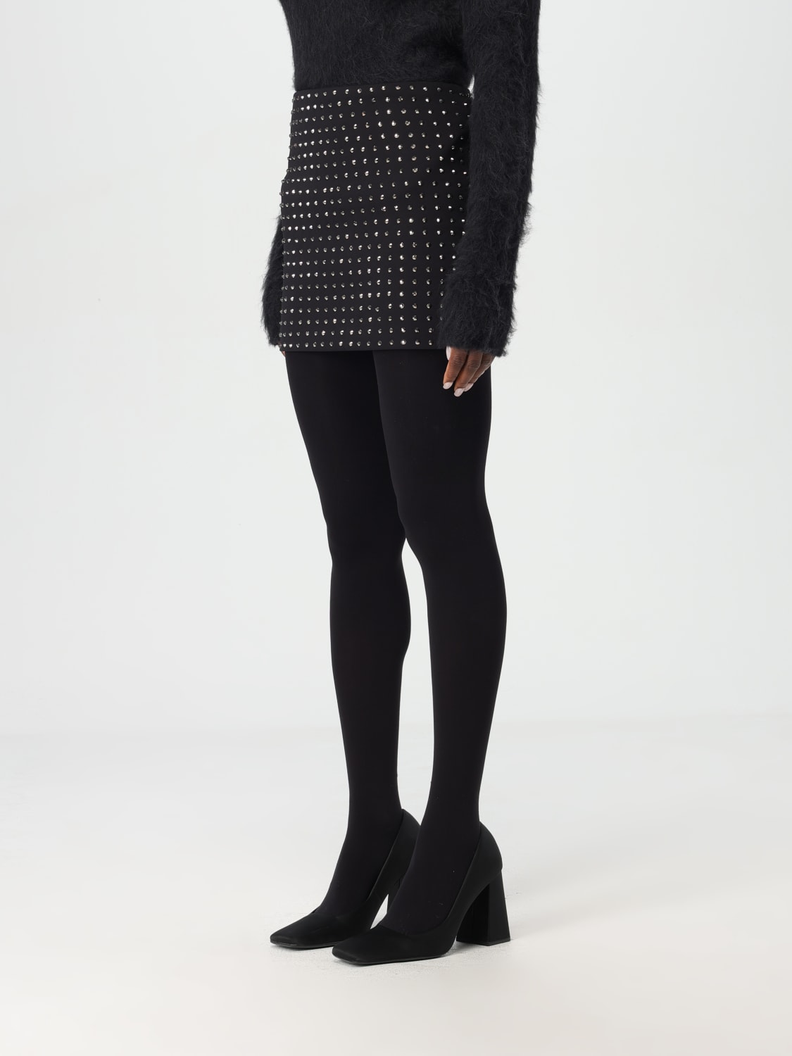 Giglio Gonna Mini Sportmax In Tessuto Con Strass