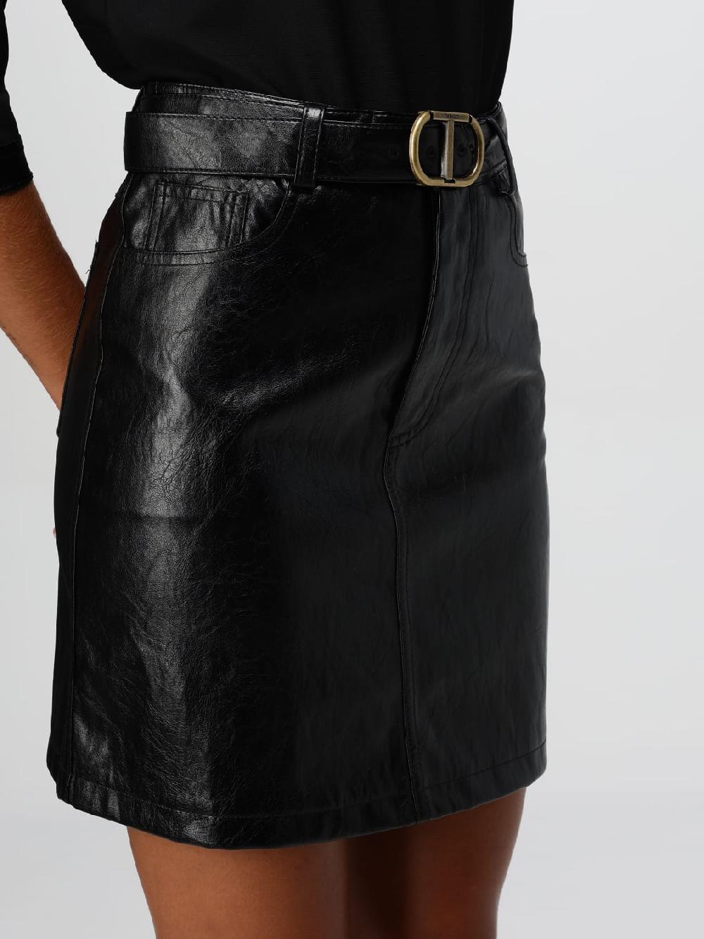 Giglio Gonna Mini Twinset In Pelle Sintetica