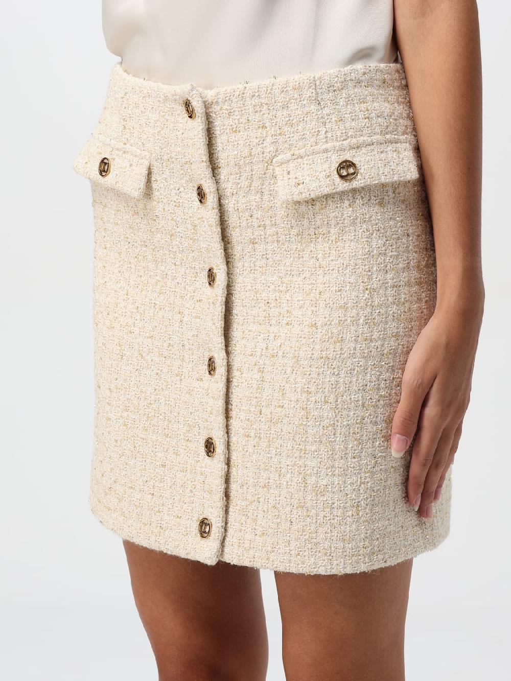 Giglio Gonna Mini Twinset In Tweed