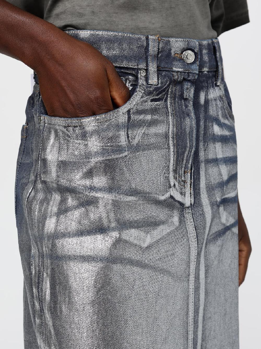 Giglio Gonna MSGM In Denim Laminato