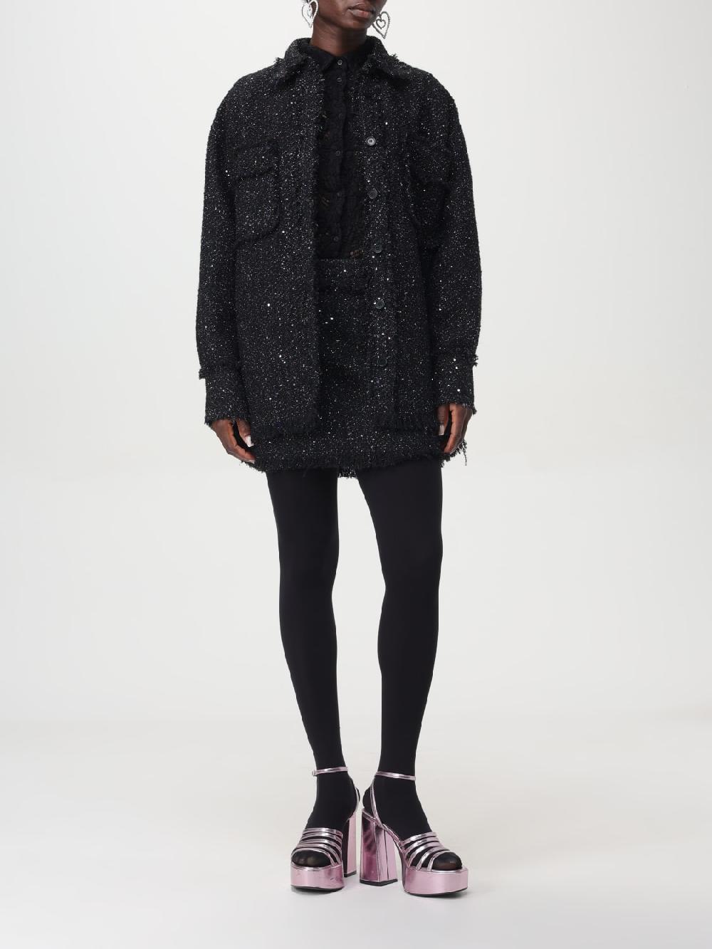 Giglio Gonna MSGM In Tweed Con Paillettes All Over