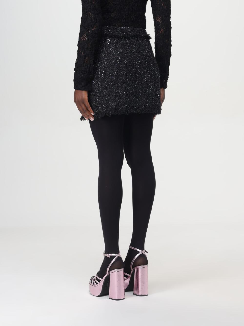 Giglio Gonna MSGM In Tweed Con Paillettes All Over