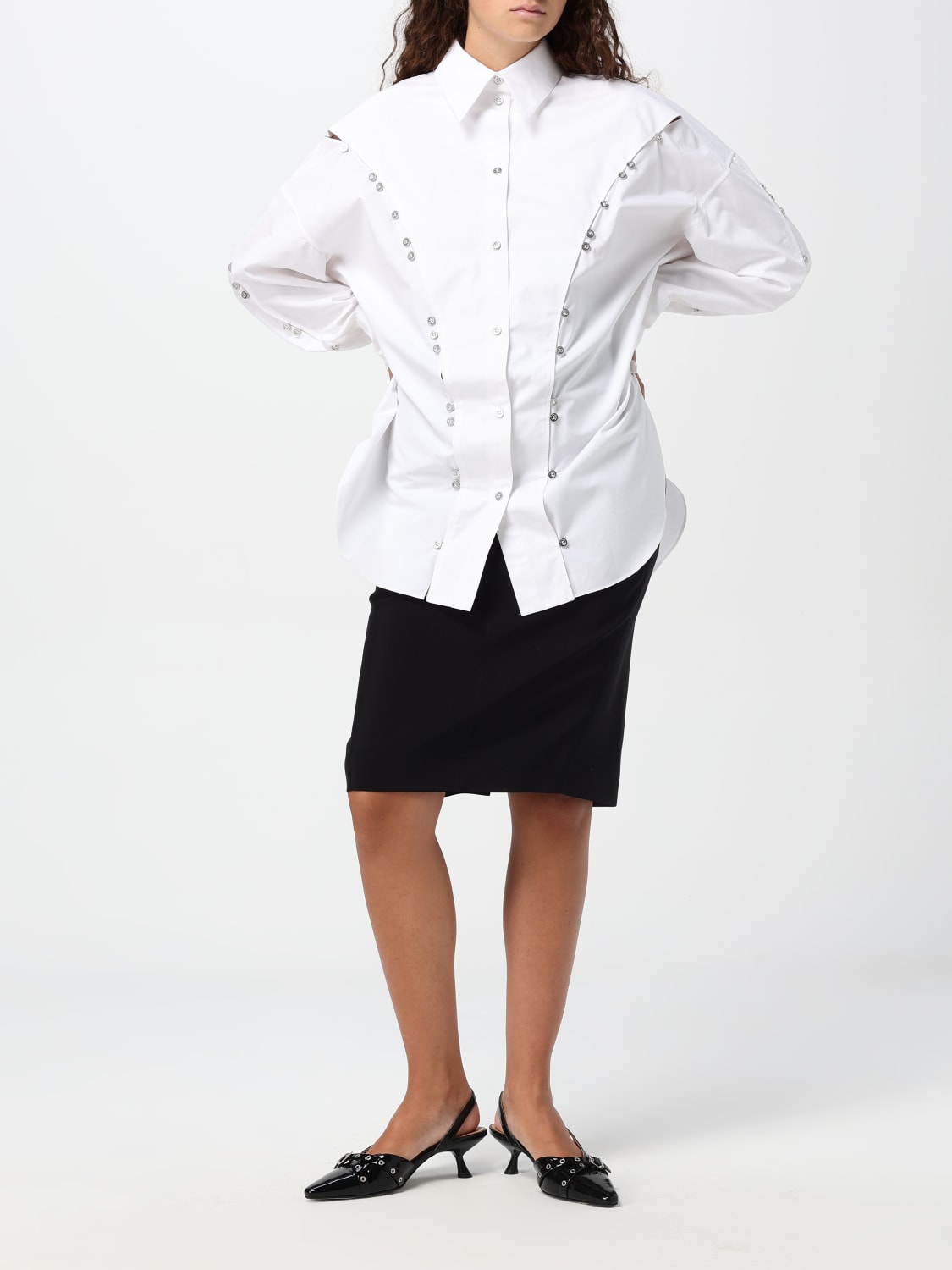 Giglio Gonna Mugler In Misto Lana