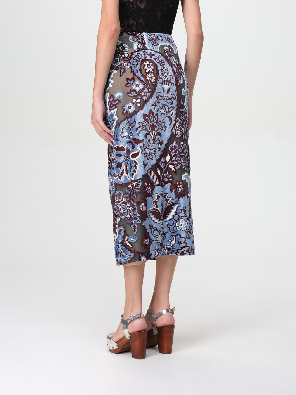 Giglio Gonna Paisley Etro In Viscosa