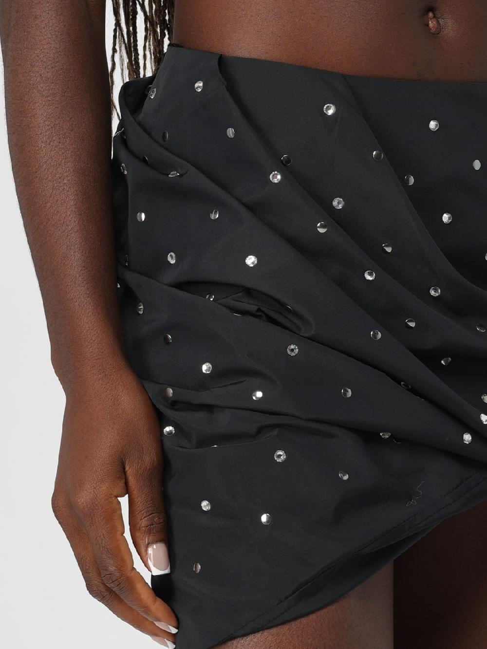 Giglio Gonna Pinko In Jersey Stretch Con Strass