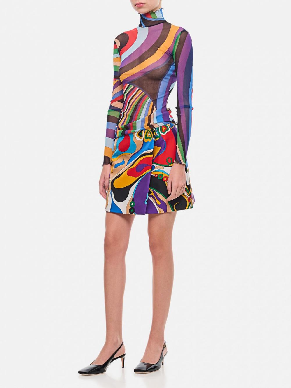 Giglio Gonna Pucci In Seta Con Stampa Multicolor