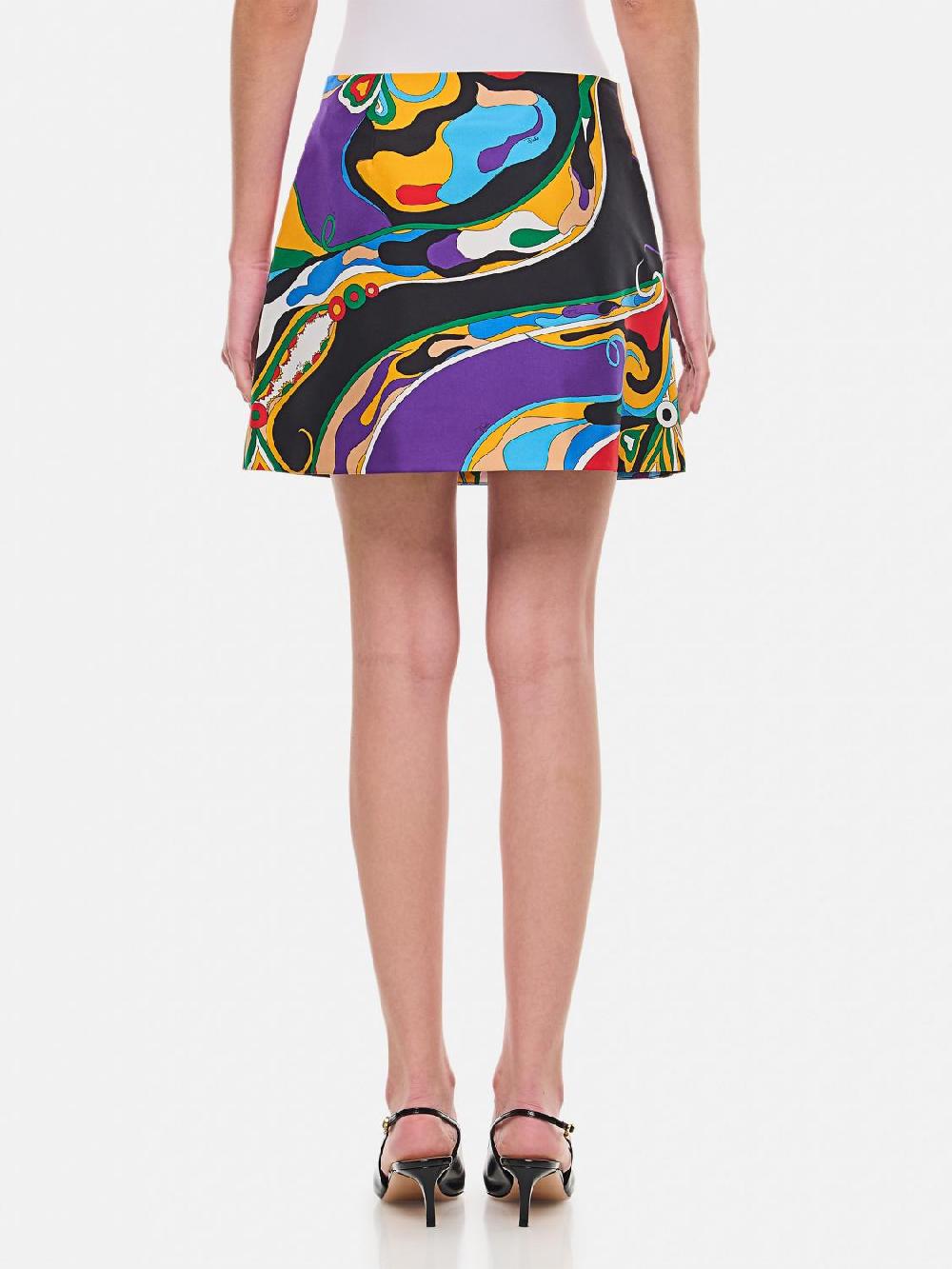 Giglio Gonna Pucci In Seta Con Stampa Multicolor
