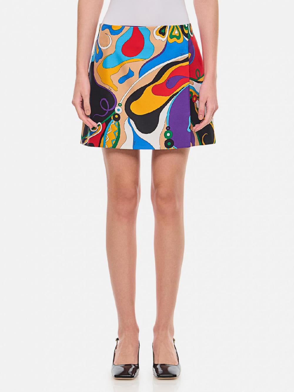 Giglio Gonna Pucci in seta con stampa multicolor
