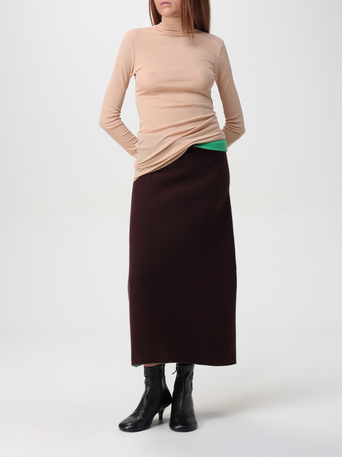 Giglio Gonna Reversibile Jil Sander In Lana