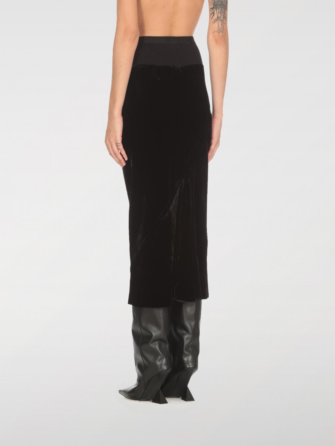 Giglio Gonna Rick Owens In Viscosa E Seta