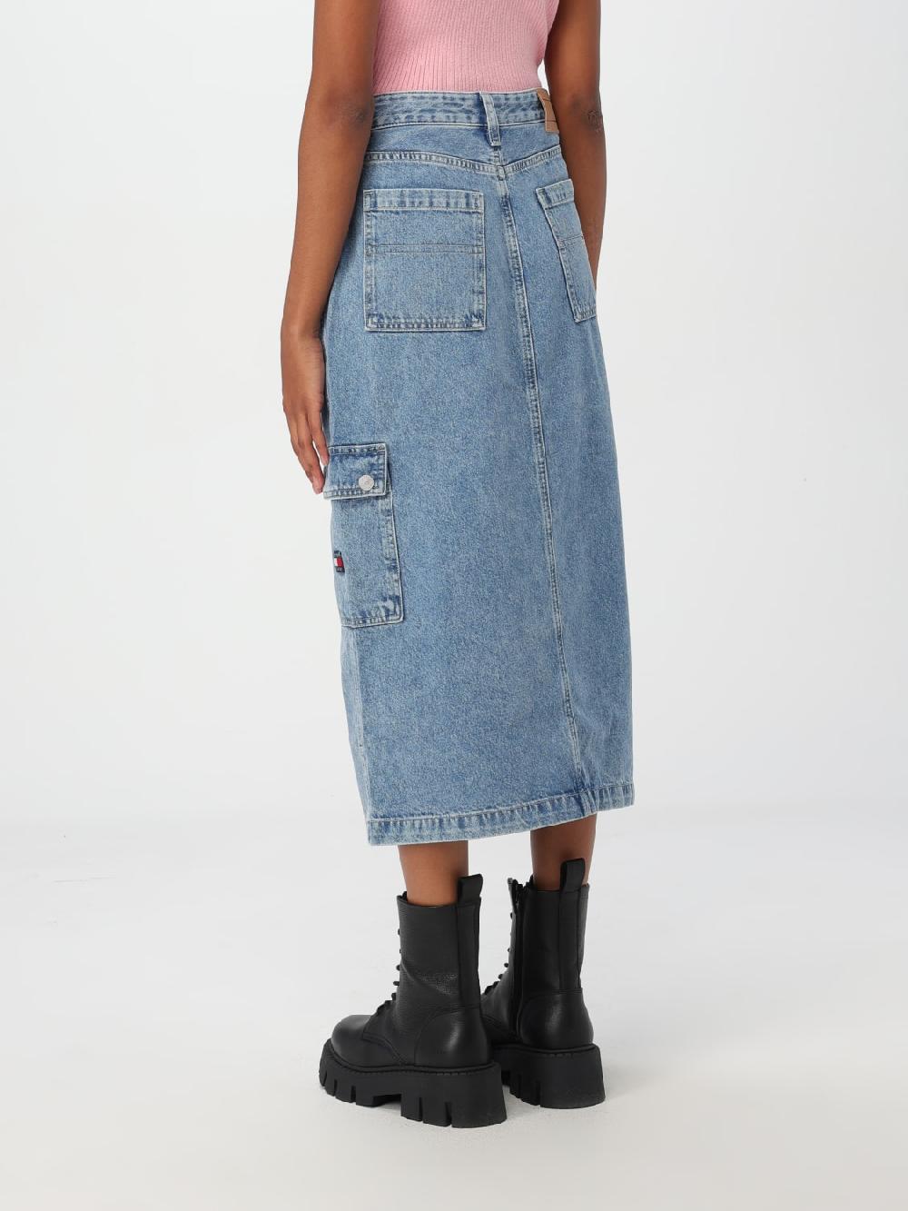 Giglio Gonna Tommy Jeans In Denim Di Cotone