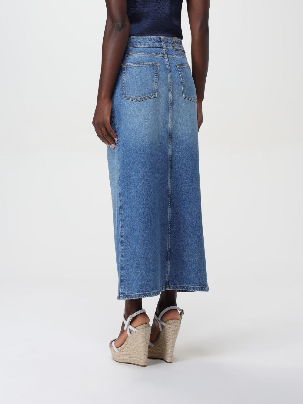 Giglio Gonna Twinset In Denim Di Cotone