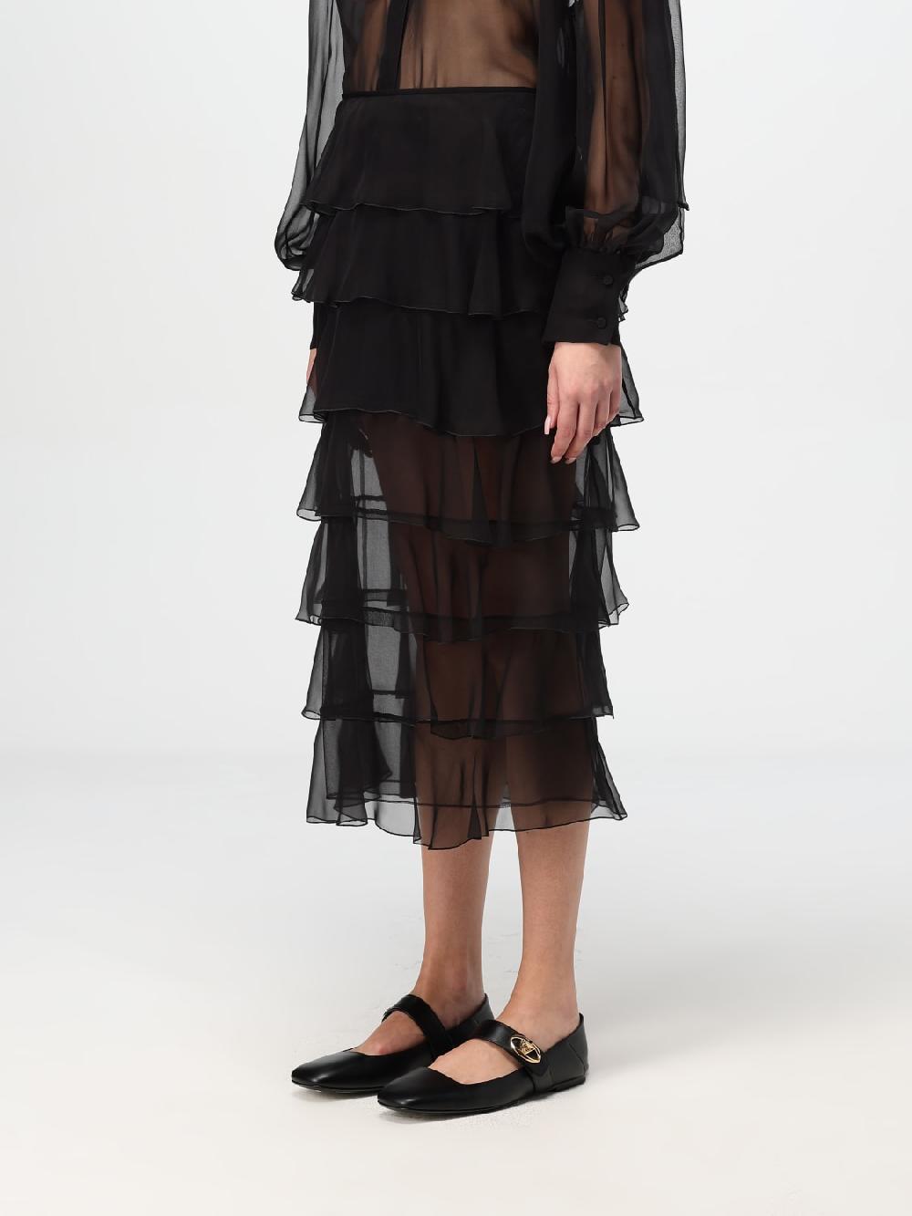 Giglio Gonna Valentino In Chiffon Di Seta