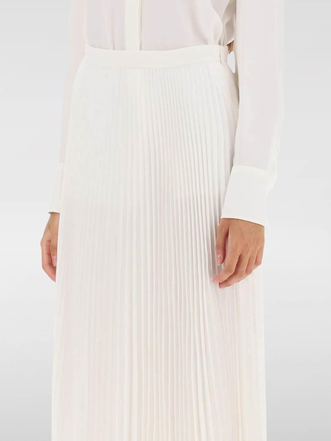 Giglio Gonna Valentino In Seta Plissettata