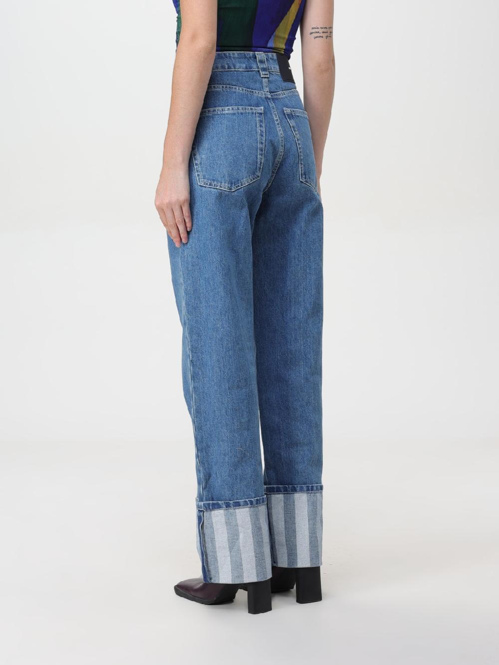 Giglio Jeans Con Risvolti A Righe Sunnei