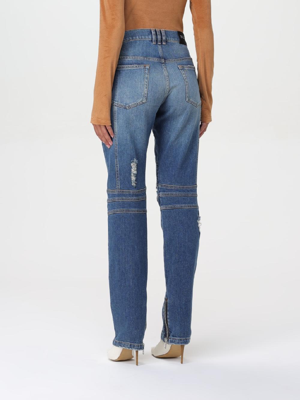 Giglio Jeans Con Zip E Rotture Balmain