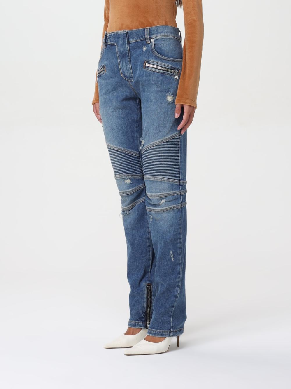 Giglio Jeans Con Zip E Rotture Balmain