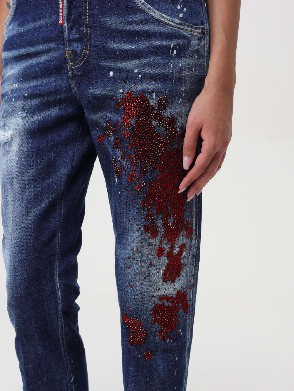 Giglio Jeans Dsquared2 In Denim Used Con Strass