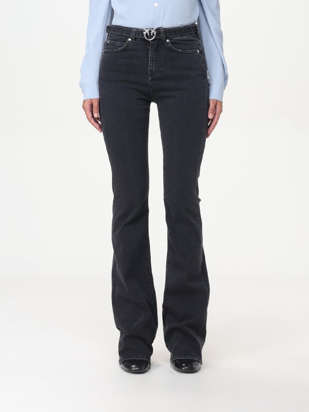 Giglio Jeans flared Pinko con fibbia Love Birds