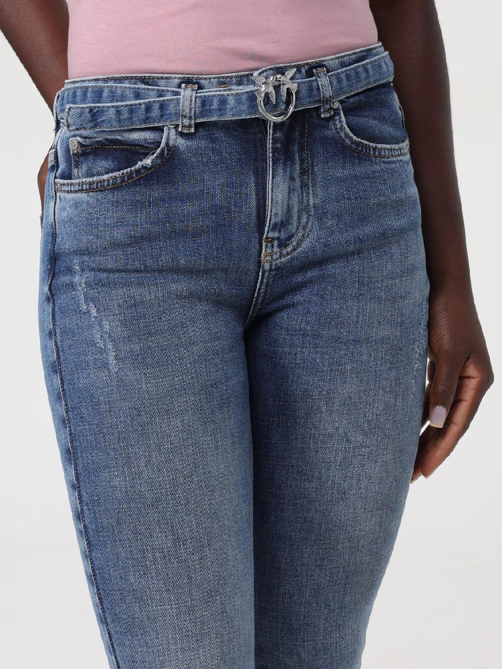 Giglio Jeans Pinko In Denim Di Cotone Con Cinta