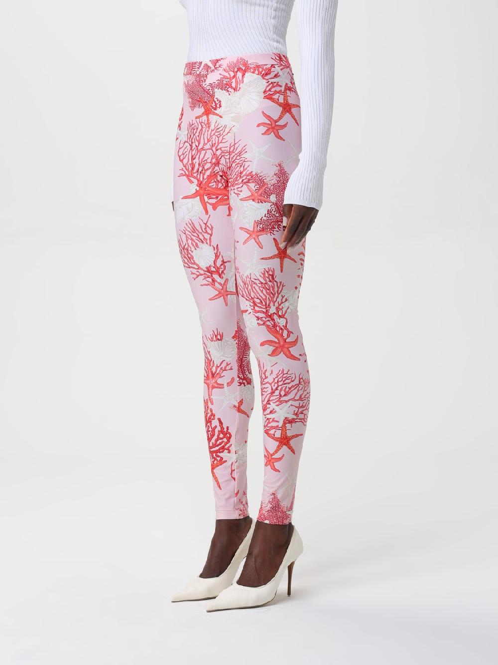 Giglio Leggings Stampato Barocco Sea Versace