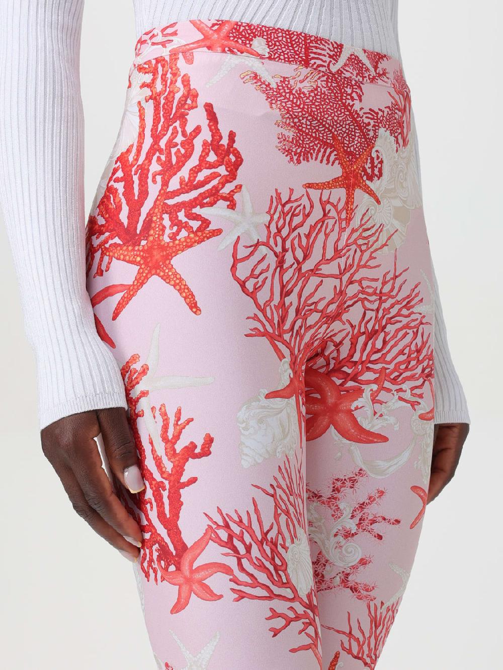 Giglio Leggings Stampato Barocco Sea Versace