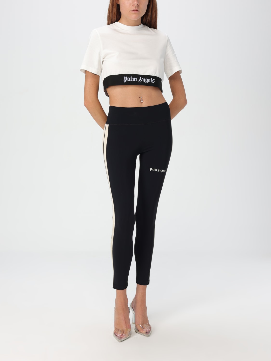 Giglio Leggins Palm Angels In Jersey Con Logo