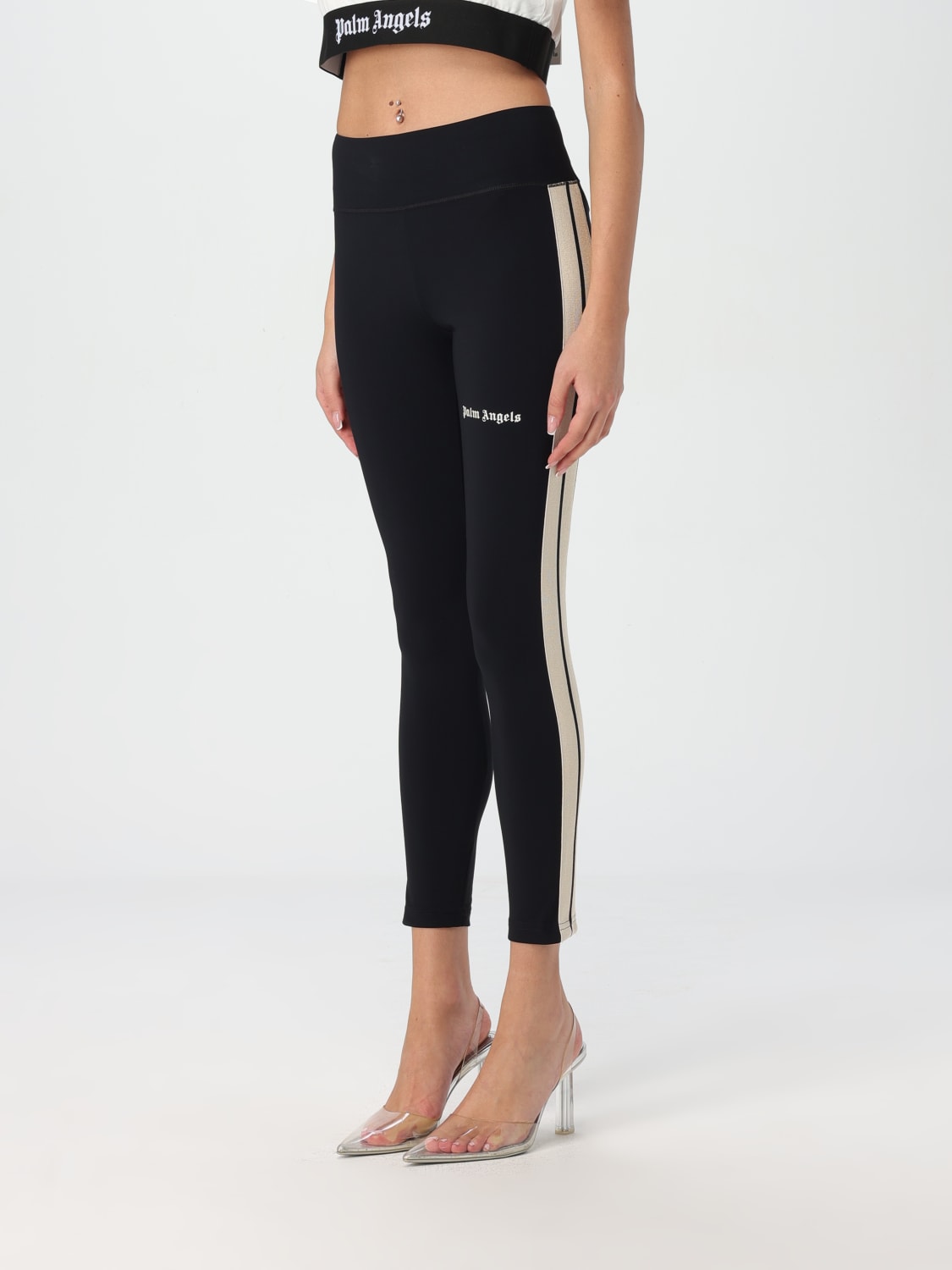 Giglio Leggins Palm Angels In Jersey Con Logo