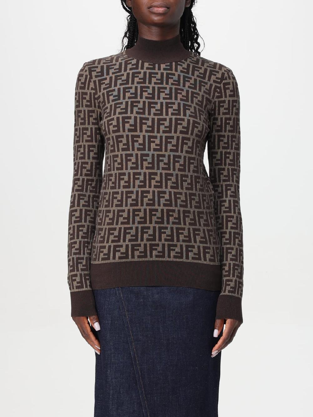 Giglio Maglia a lupetto in cotone FF Fendi