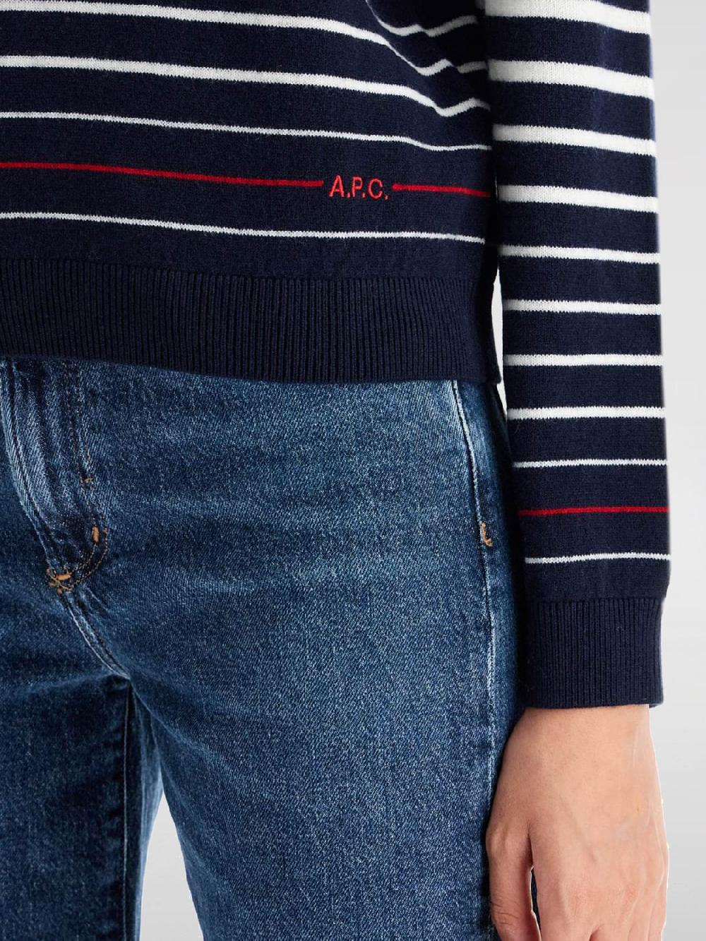 Giglio Maglia A.P.C. In Lana A Righe