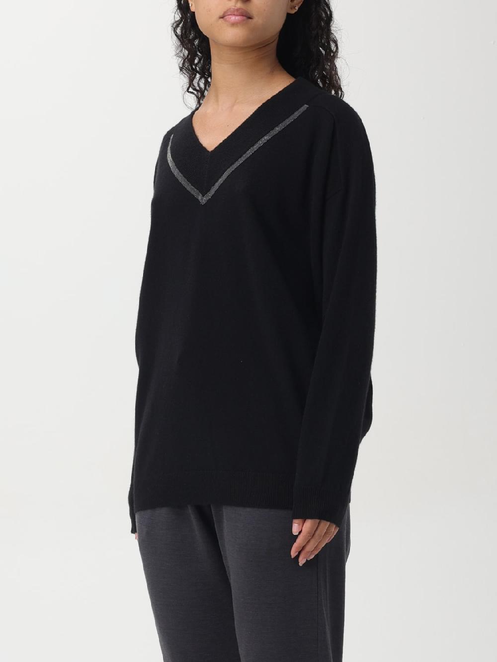 Giglio Maglia A V Brunello Cucinelli In Cashmere