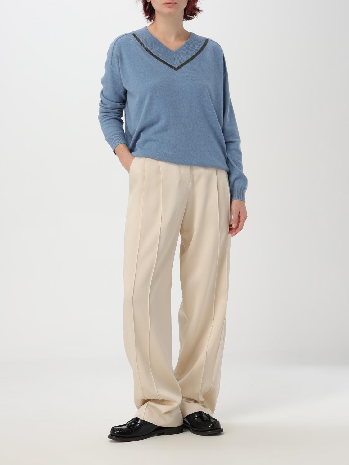 Giglio Maglia A V Brunello Cucinelli In Cashmere