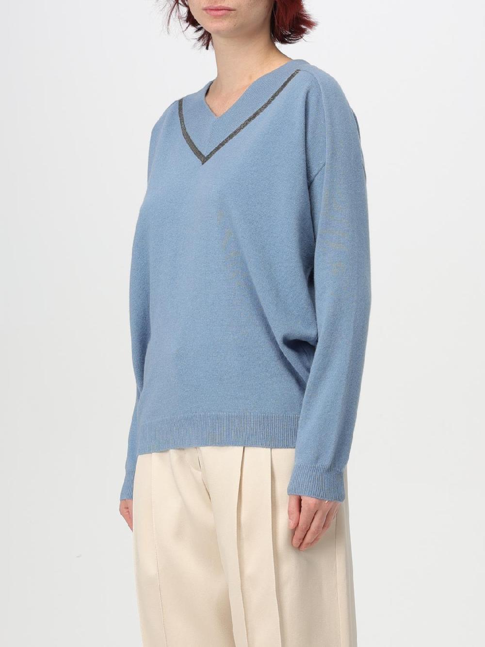 Giglio Maglia A V Brunello Cucinelli In Cashmere