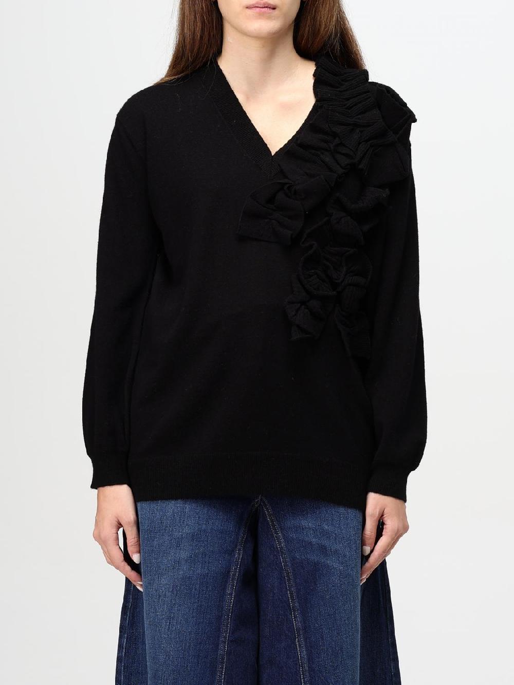 Giglio Maglia a v con rouches Twinset