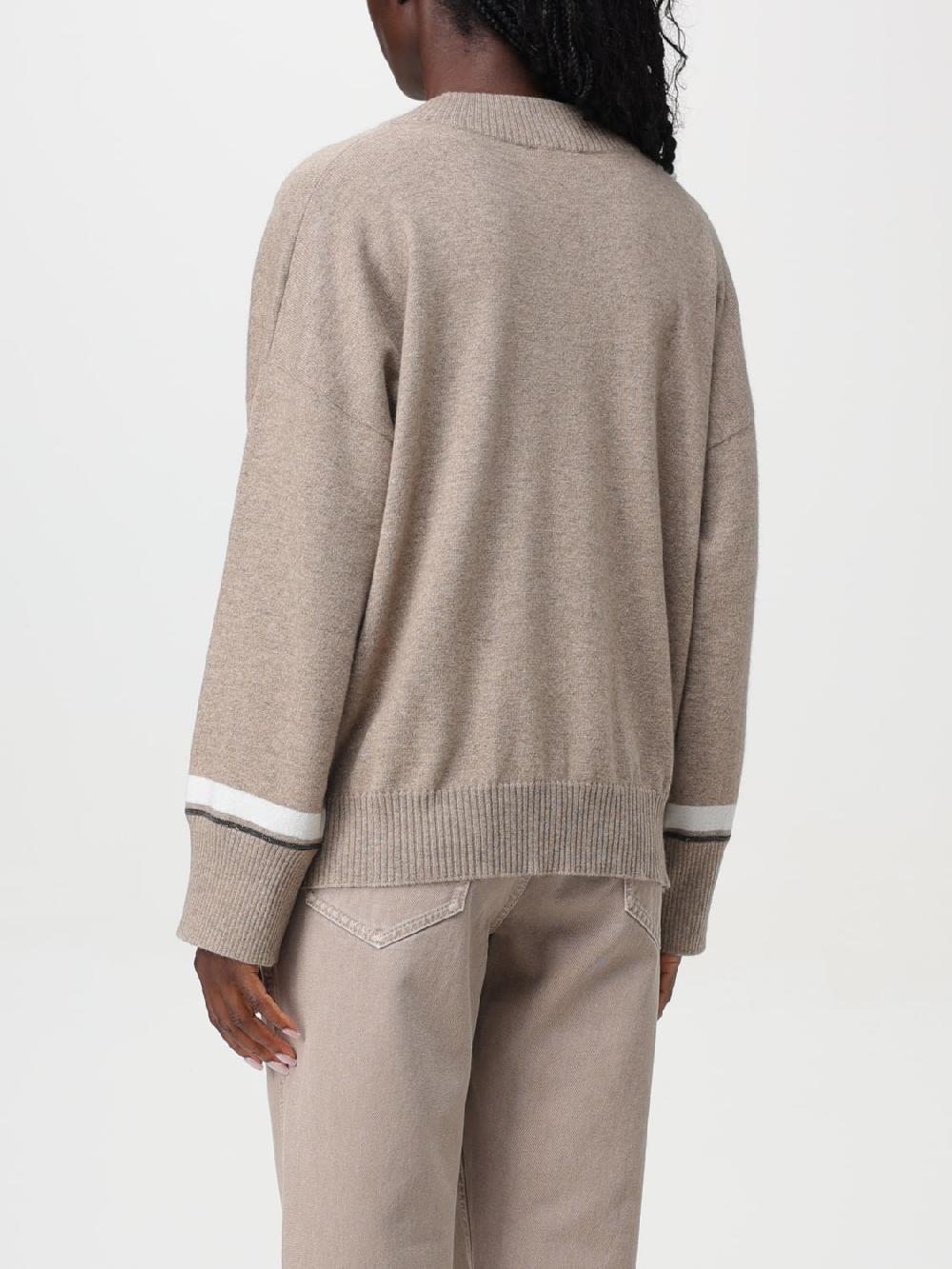 Giglio Maglia A V In Cashmere Brunello Cucinelli