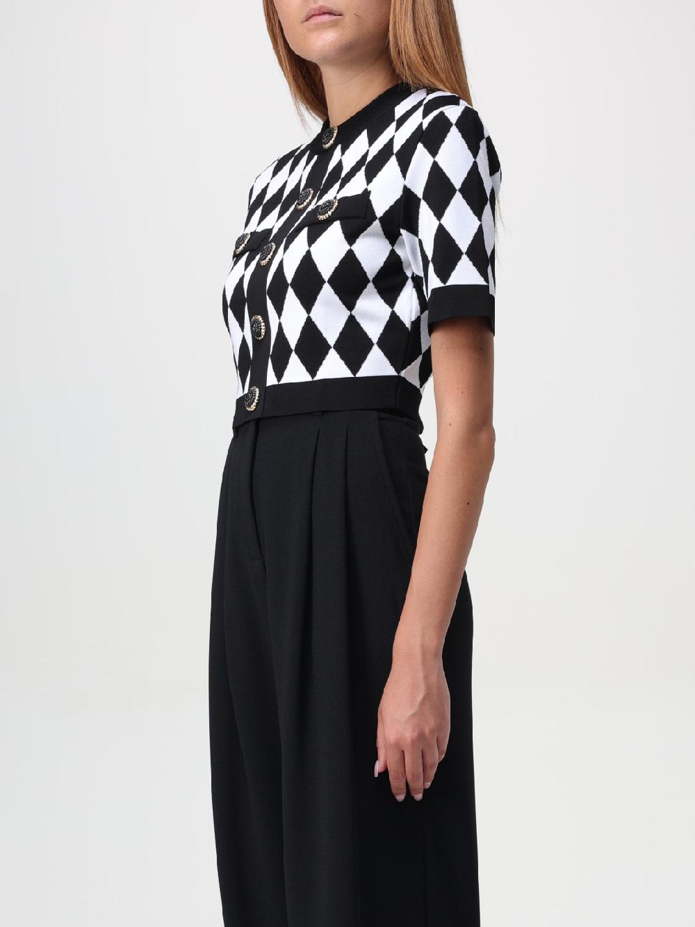 Giglio Maglia Balmain In Viscosa A Rombi