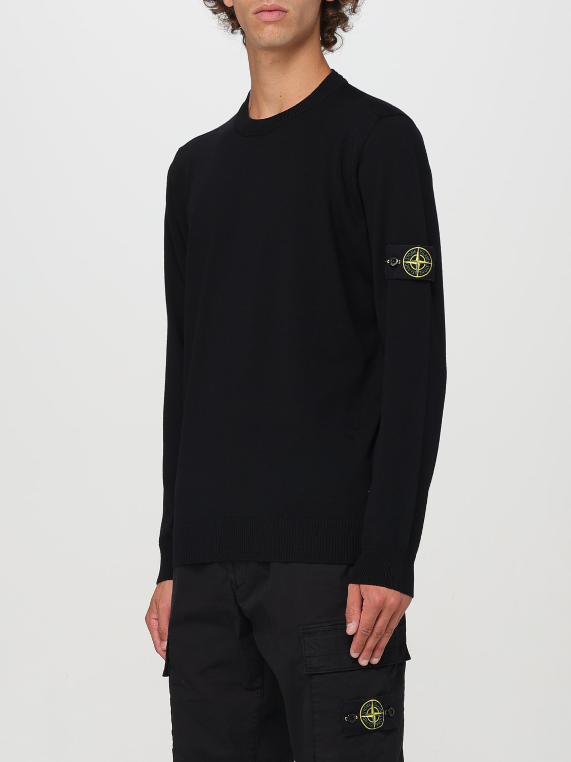 Giglio Maglia Basic Stone Island In Lana Vergine