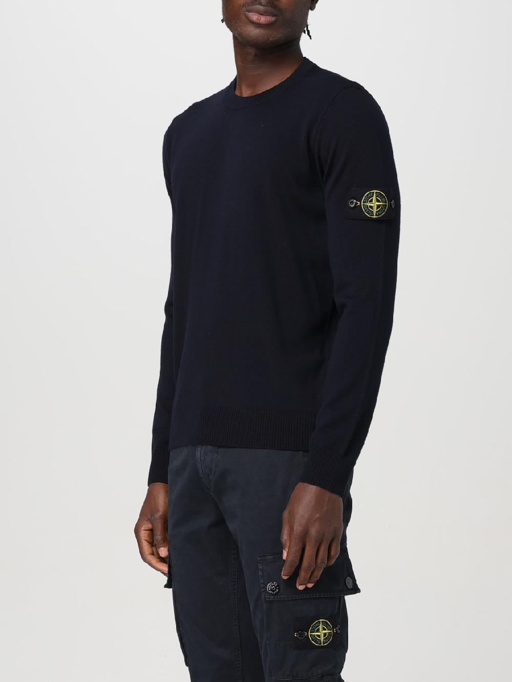 Giglio Maglia Basic Stone Island In Lana Vergine