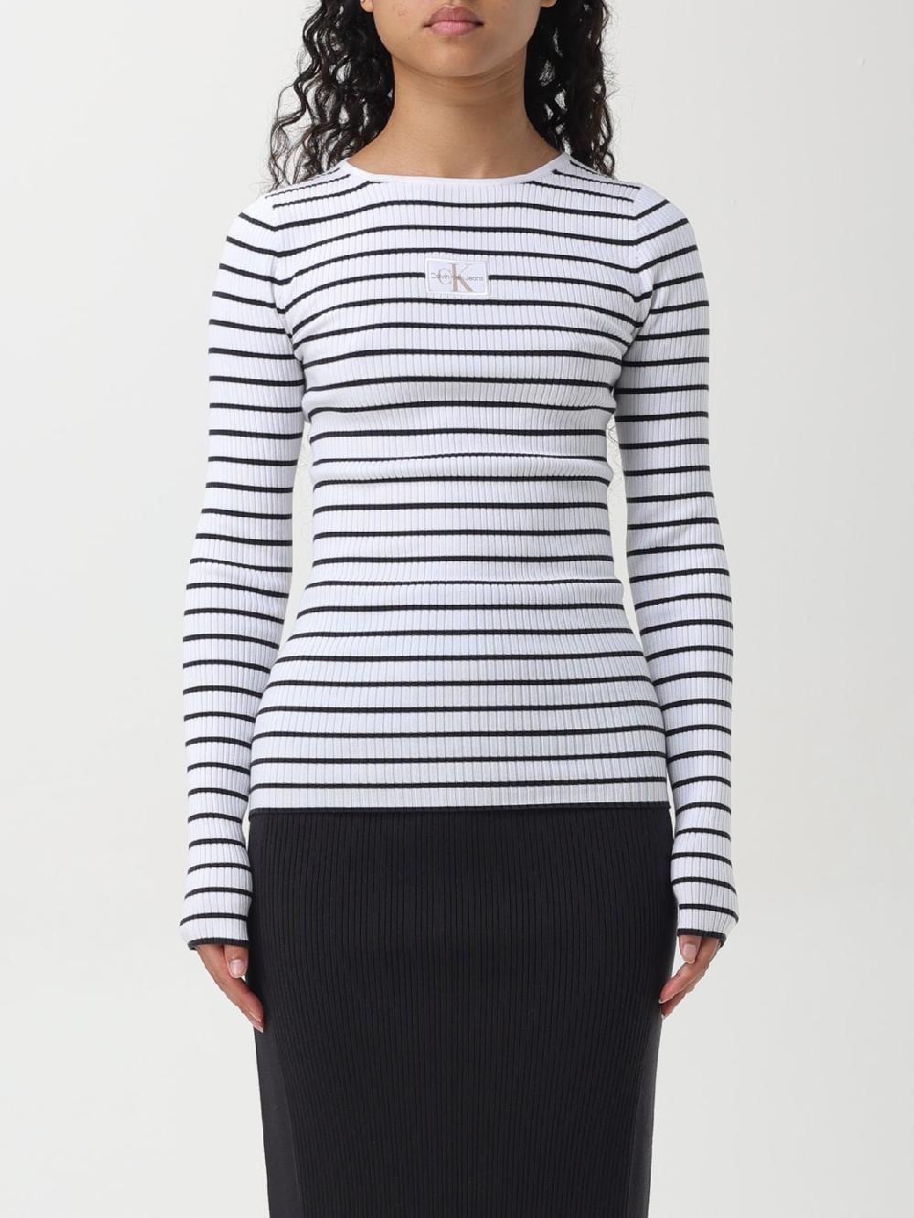 Giglio Maglia Calvin Klein in lyocell a righe